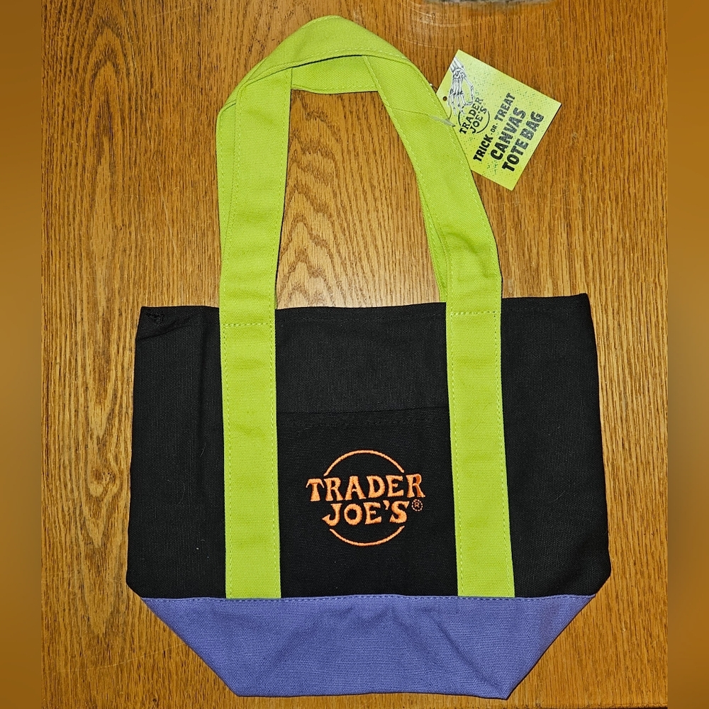 Trader Joes Mini Halloween Canvas Trick or Treat Tote Bag